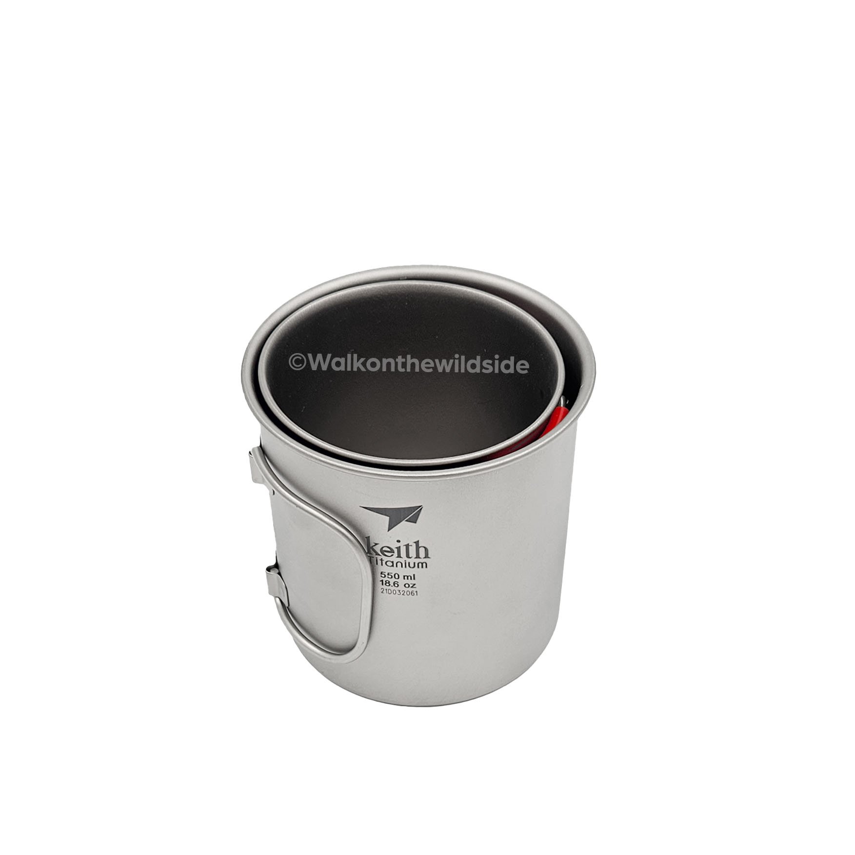 Keith Titanium 550 ml Topf mit Evernew Ti Mug FH 400 ml darin